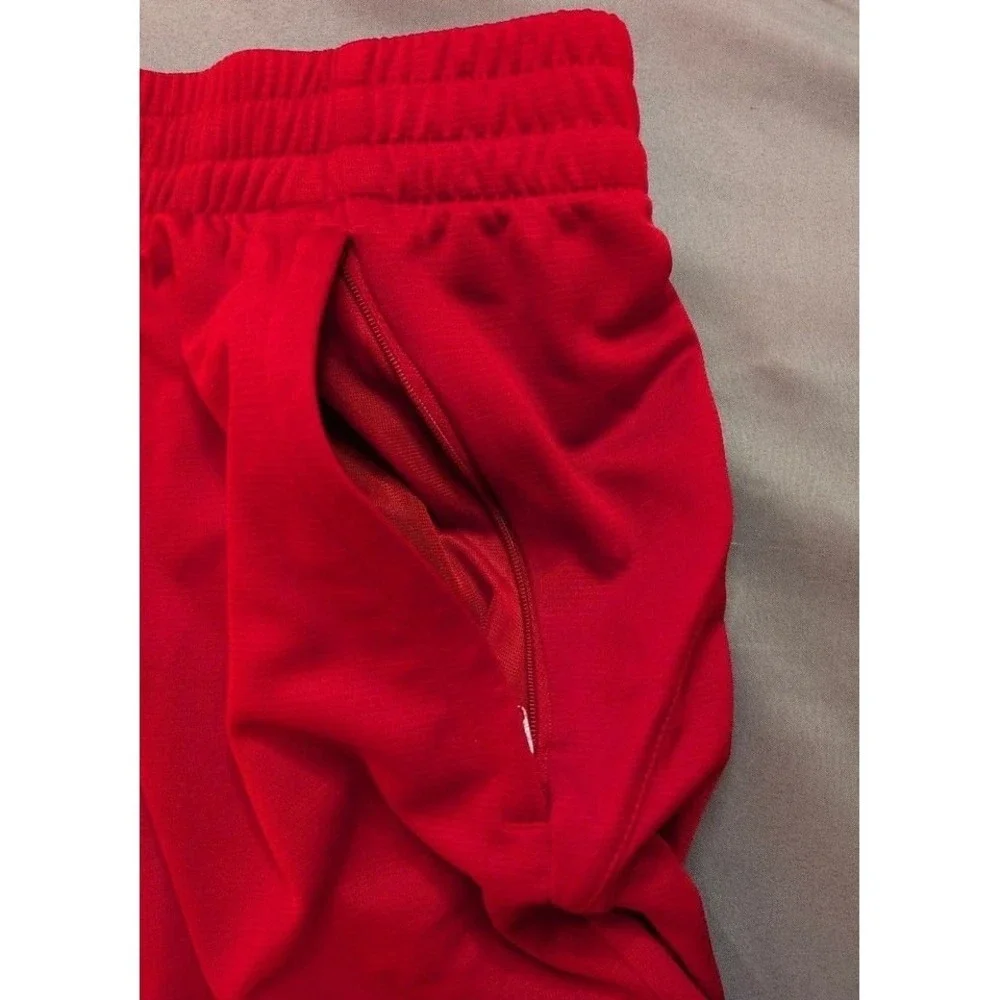 Adidas Sport Shorts Red Athletic Gym Training Soccer‎ Basketball Mens Size L